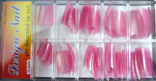 RNTP-05-12 French Glitter Rose Tips