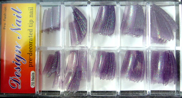 RNTP-05-1 French Glitter Purple Tips