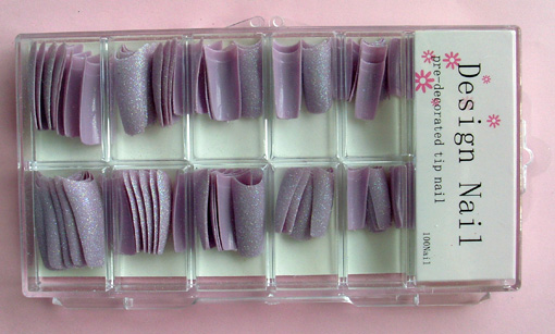 RNTP-05-2 French Glitter Purple Tips