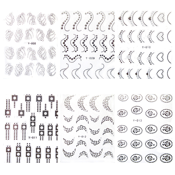 Y-005/013 Silver Nail Tattoo