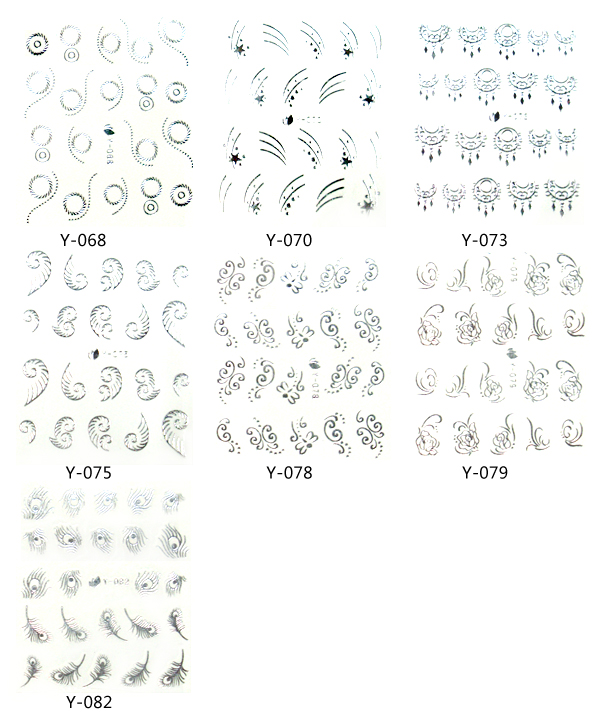 Y-068/082 Silver Nail Tattoo