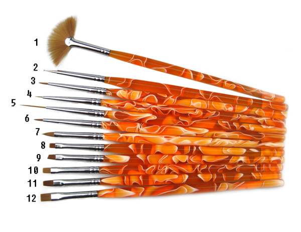 RNB-04 Spiral Nail Art Brush Set