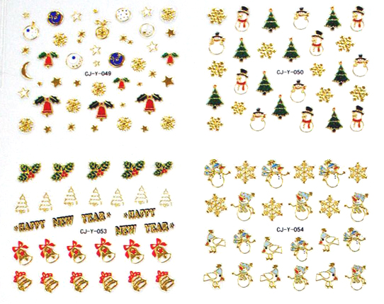 CJ-Y-049/CJ-Y-072 Christmas Nail Sticker