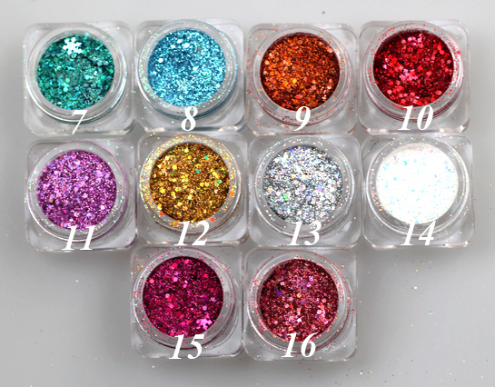 RNAG-61-7/16 Snowflakes with glitter powder
