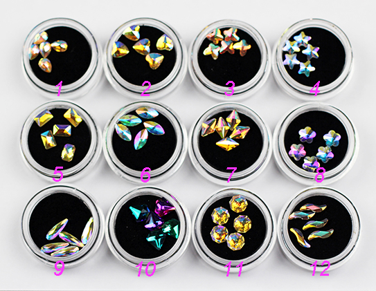 D95 AB color Irregular Nail Art Rhinestones