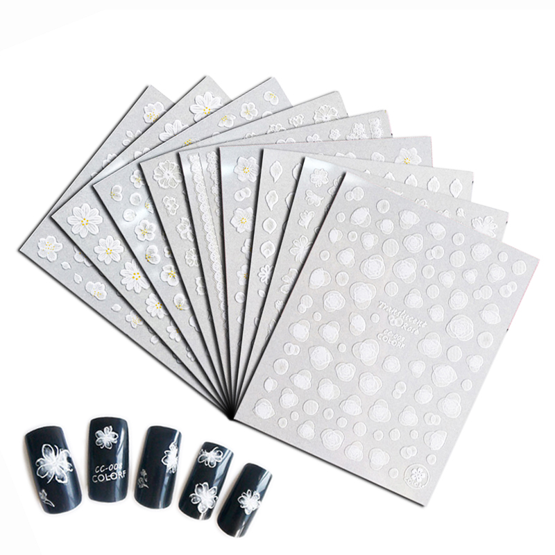 CC001-009 Flower Nail Sticker