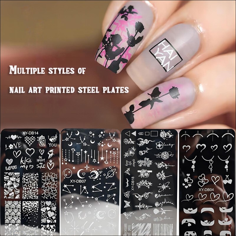 RNME-61 New Arrival French Nail Print Steel Plate