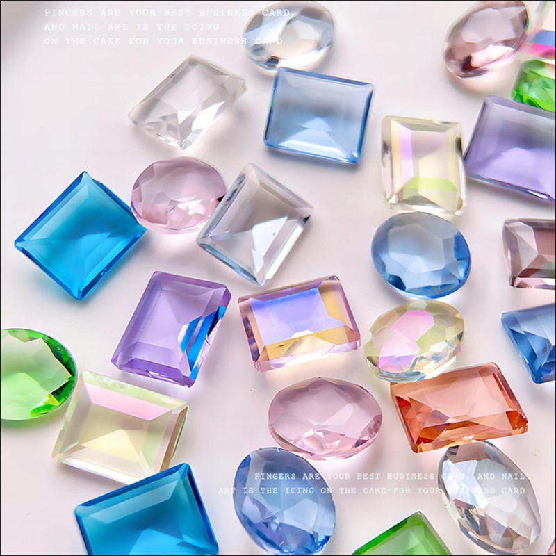 RNAR-307 Nail Diamond Explosive Flash Sharp Bottom Transparent Crystal (5 Pack)