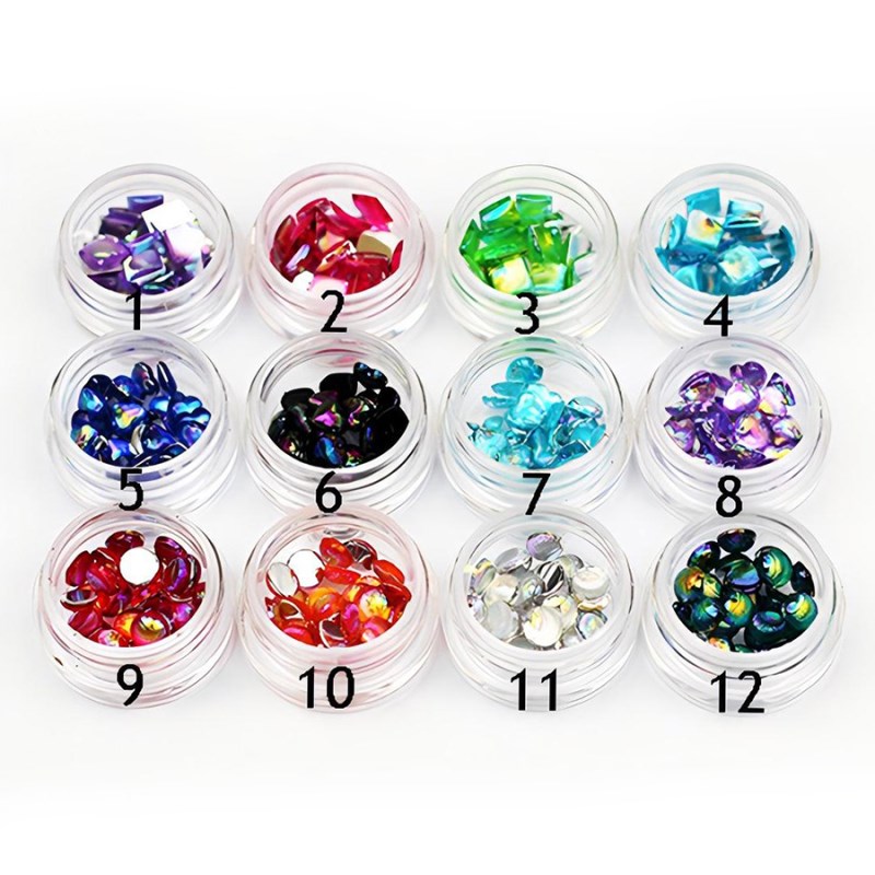 RNAR-196 Acryl Nail Rhinestone with Shell Pattern