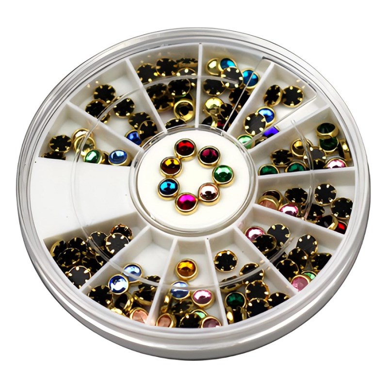 RNAR-142 4mm Golden Lined Glass Rhinestones