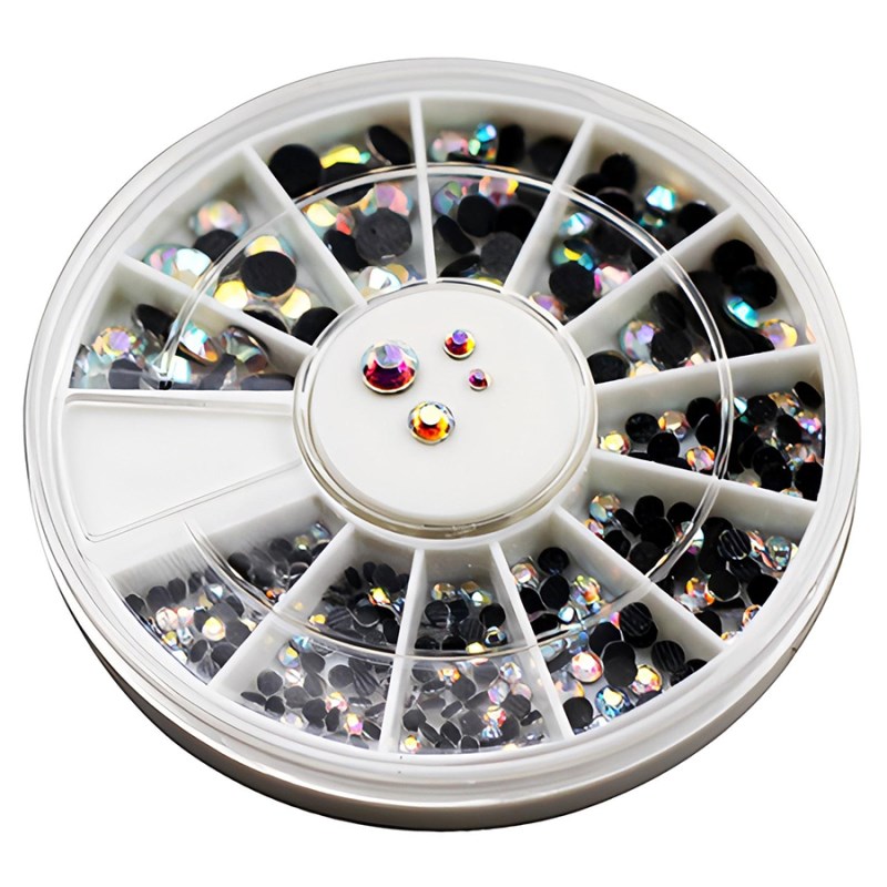 RNAR-136 Size-mixed AB round Rhinestones