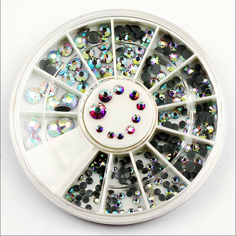 RNAR-199 Super Bright Rainbow Nail Rhinestones