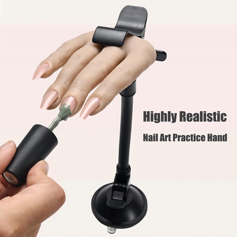 RNT-800 Silicone Nail Practice Hand with Bracket