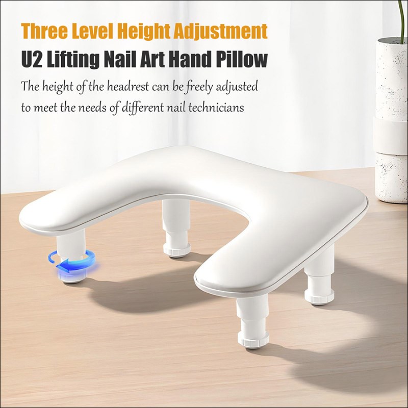 RNT-809 Adjustable Height Portable Tilt Sleeping Design PU Leather Hand Pillow