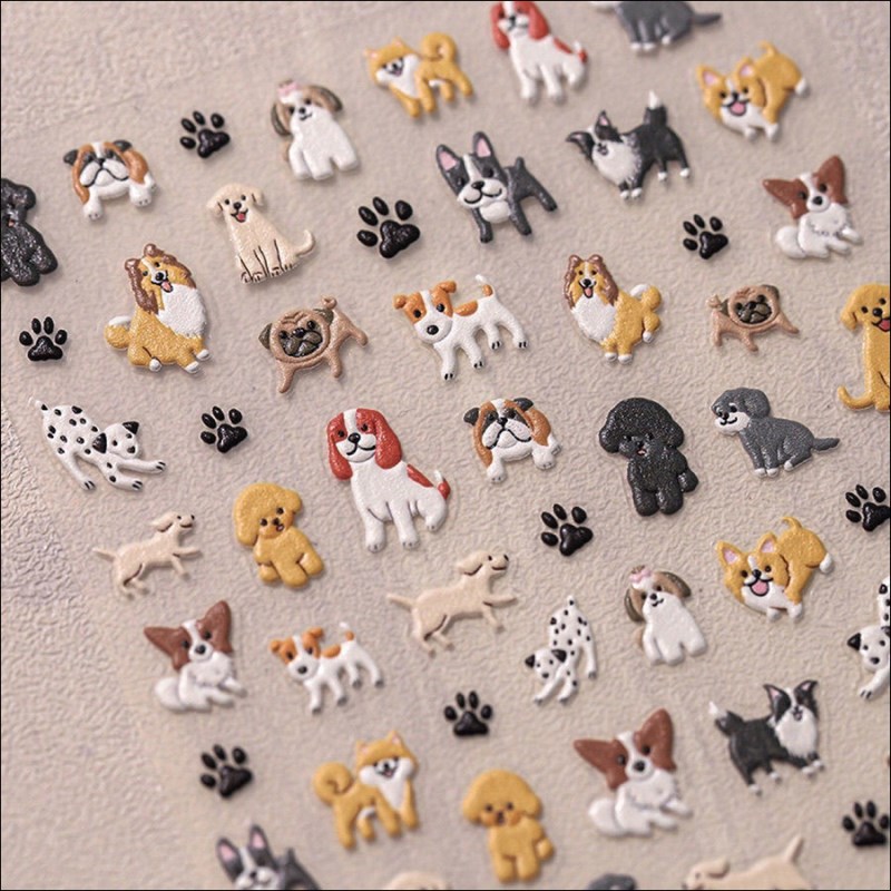 TS-3701 Happy Dog Nail Stickers