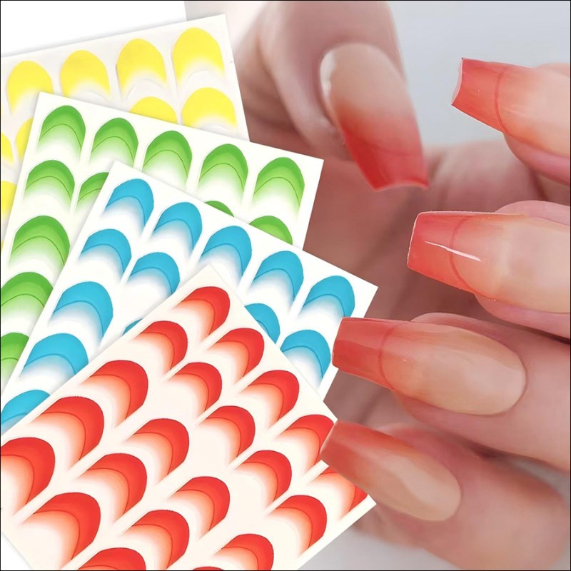 SD2121-2132 New Gradient French Nail Sticker