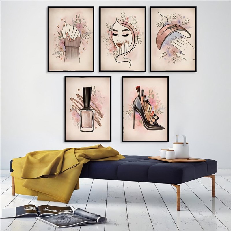RNT-837 (60*90cm)Nail and Eyelash Salon Decorative Mural