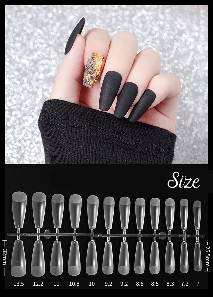 504 tips case-packed frosted traceless nail tips