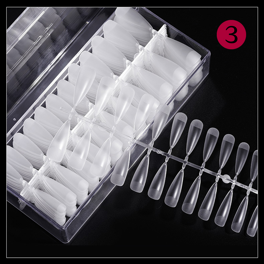 504 tips case-packed frosted traceless nail tips