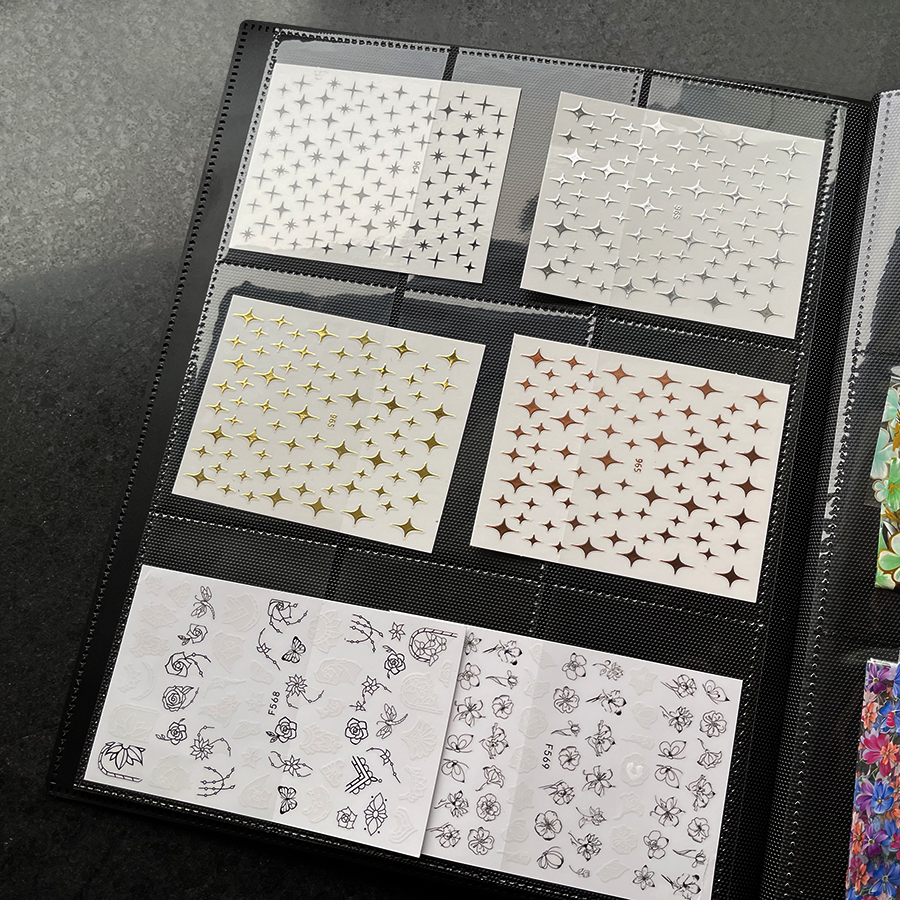 9 grid nail sticker display book