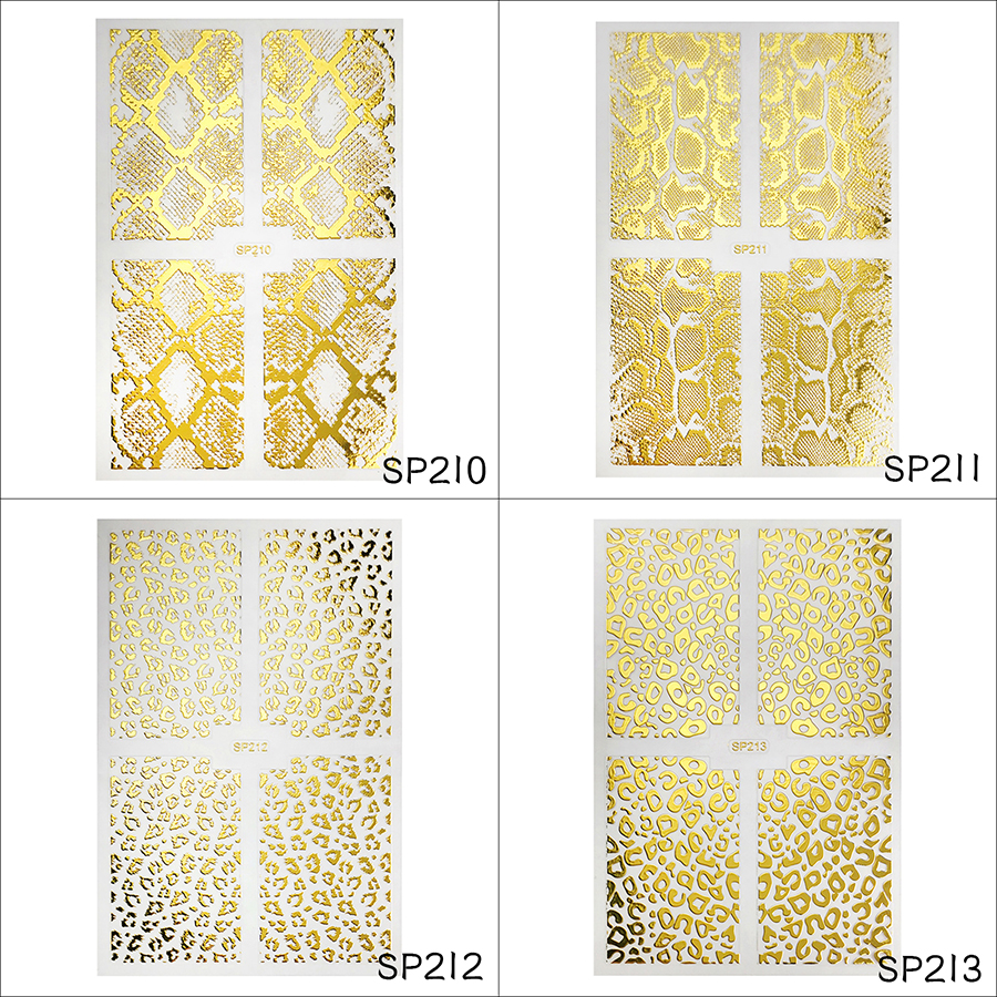 sp210-221 3d bronzing nail sticker