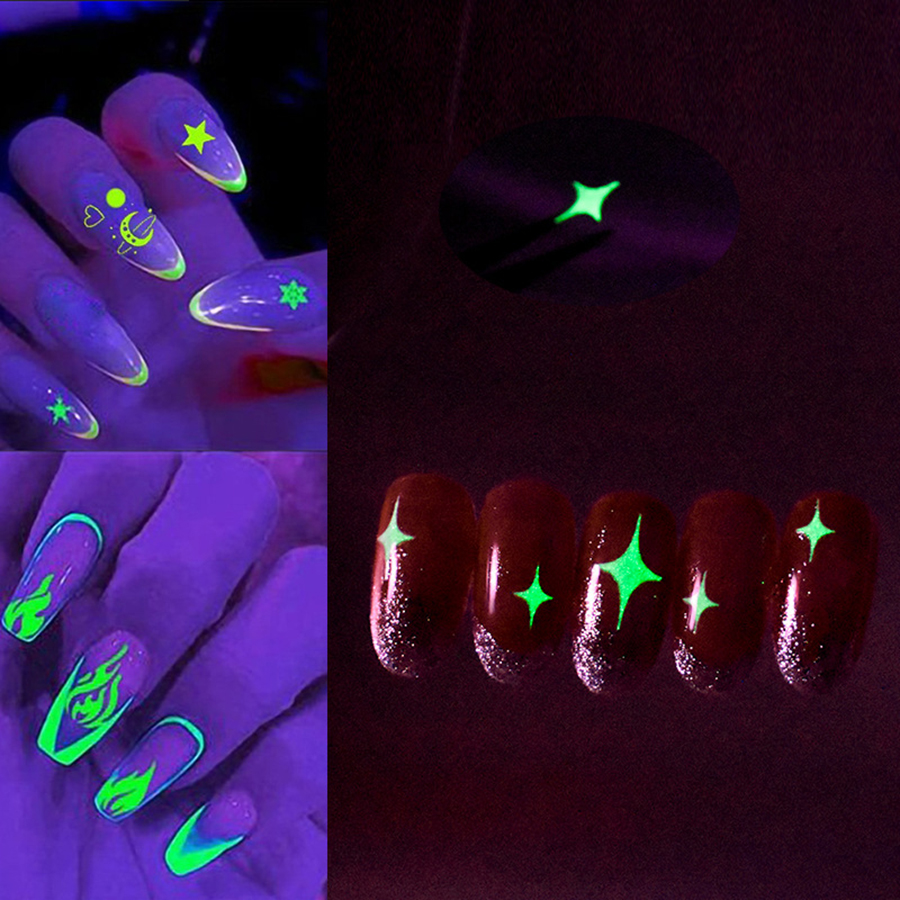 yj1040-1047 luminous nail sticker