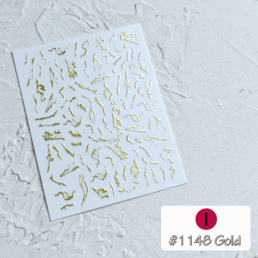 yj1148-1150 3d gilded nail sticker