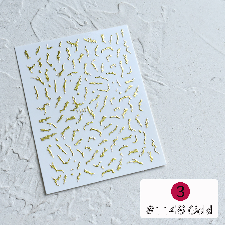 yj1148-1150 3d gilded nail sticker