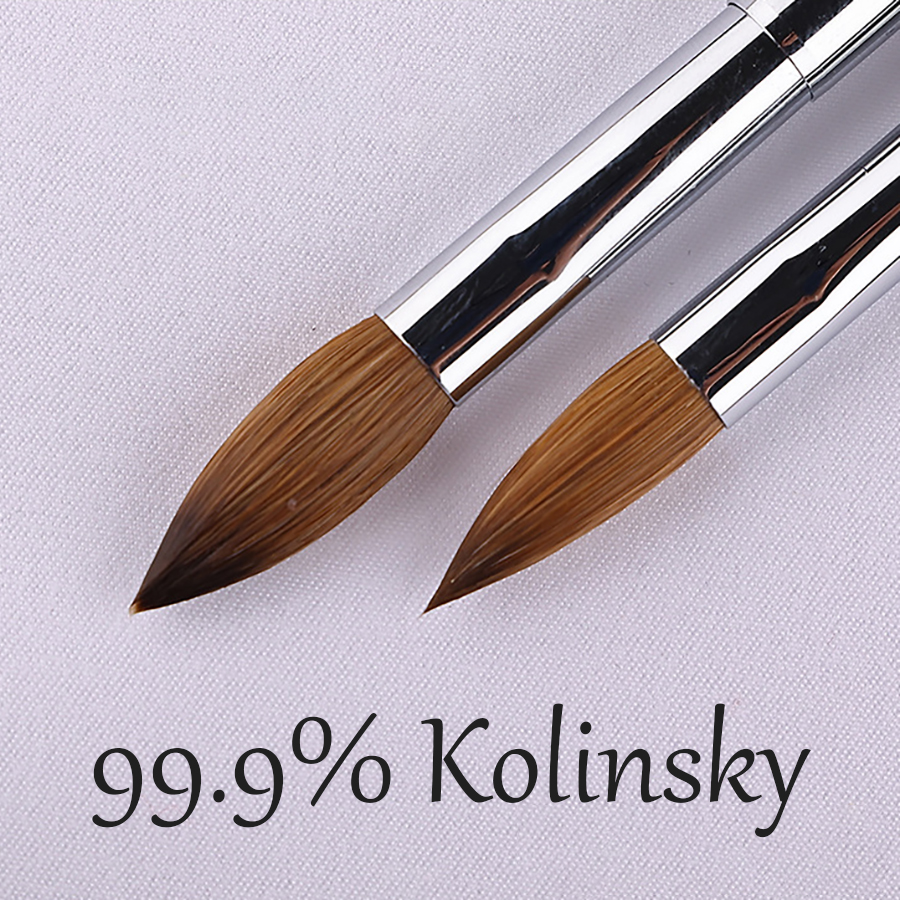 *8 metallic color kolinsky acrylic brush