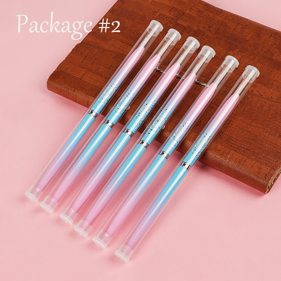 gradient  metallic color nail art brush