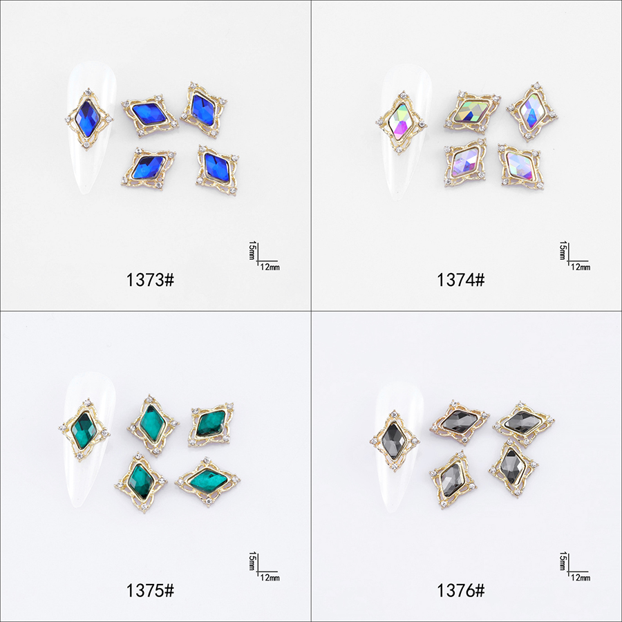 d243 big nail alloy rhinestone jewelry