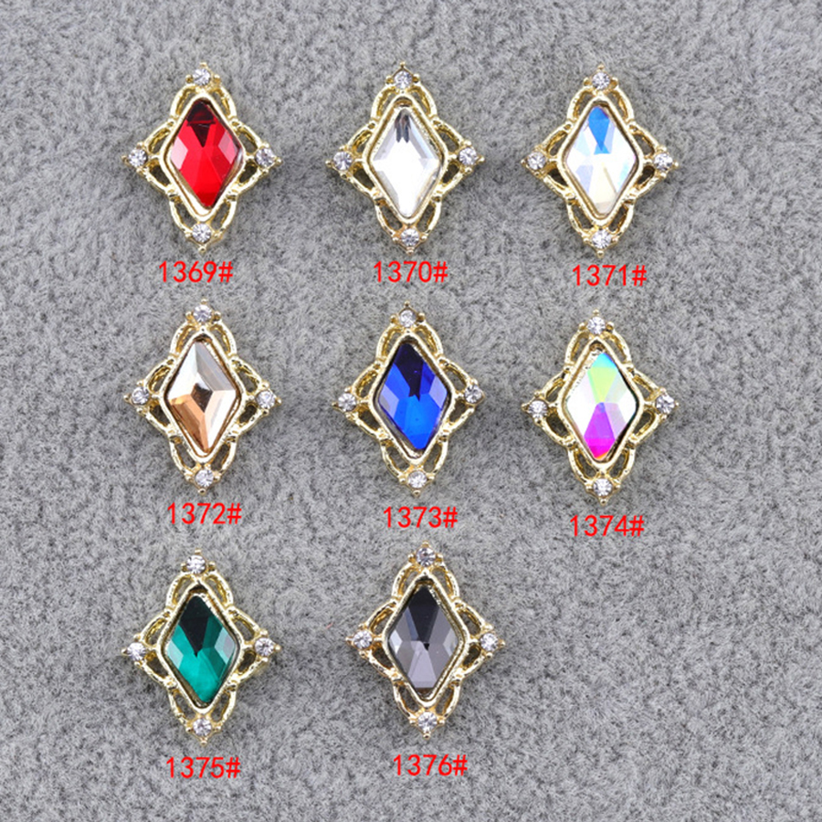 d243 big nail alloy rhinestone jewelry