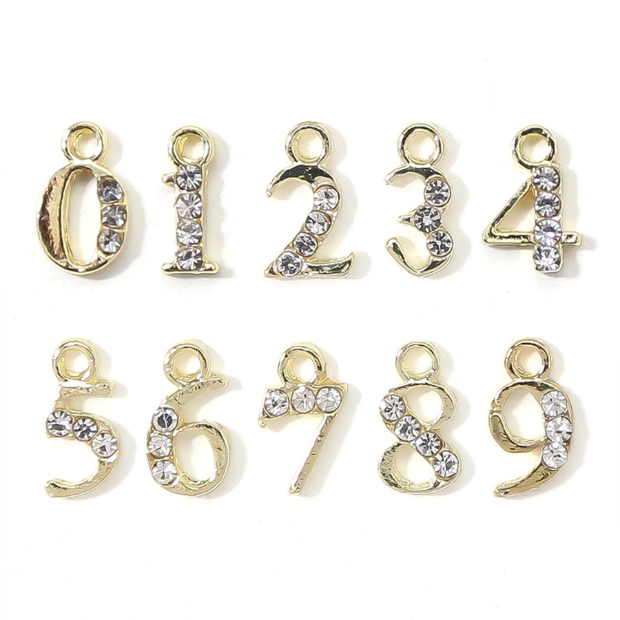 d256 number alloy nail jewelry