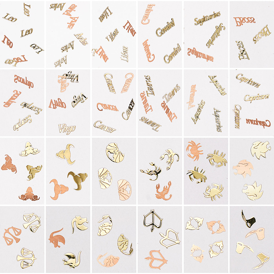 d258 12 constellation alloy nail accessories