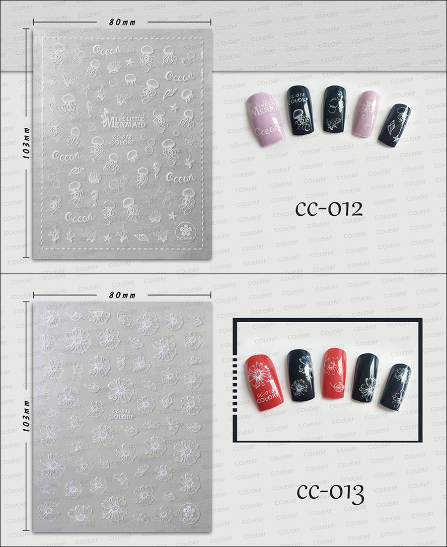 cc010-027 3d transparent crystal sticker