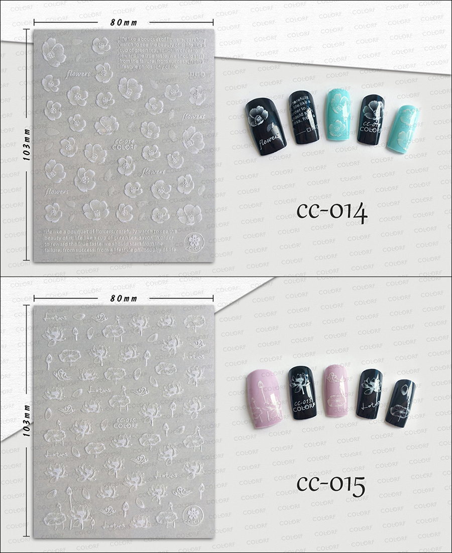 cc010-027 3d transparent crystal sticker