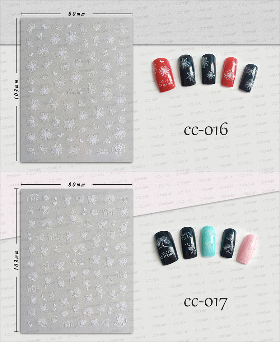 cc010-027 3d transparent crystal sticker