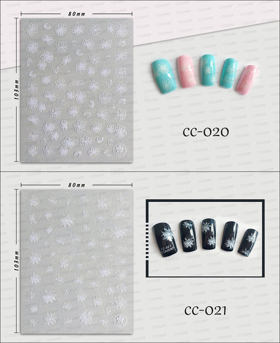 cc010-027 3d transparent crystal sticker