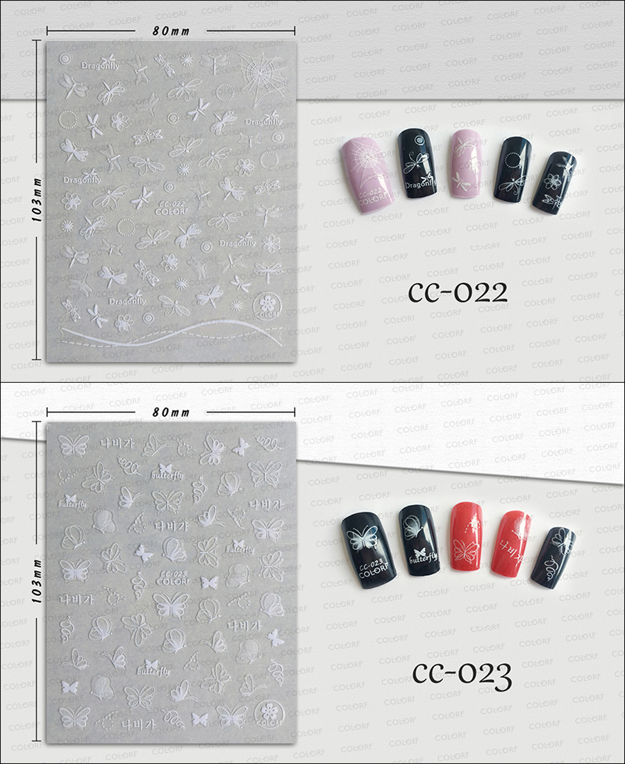 cc010-027 3d transparent crystal sticker