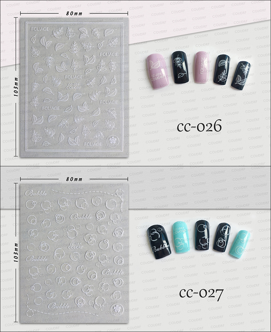 cc010-027 3d transparent crystal sticker