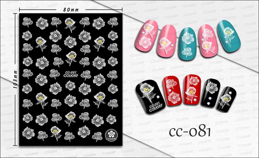 cc073-081 3d transparent crystal sticker