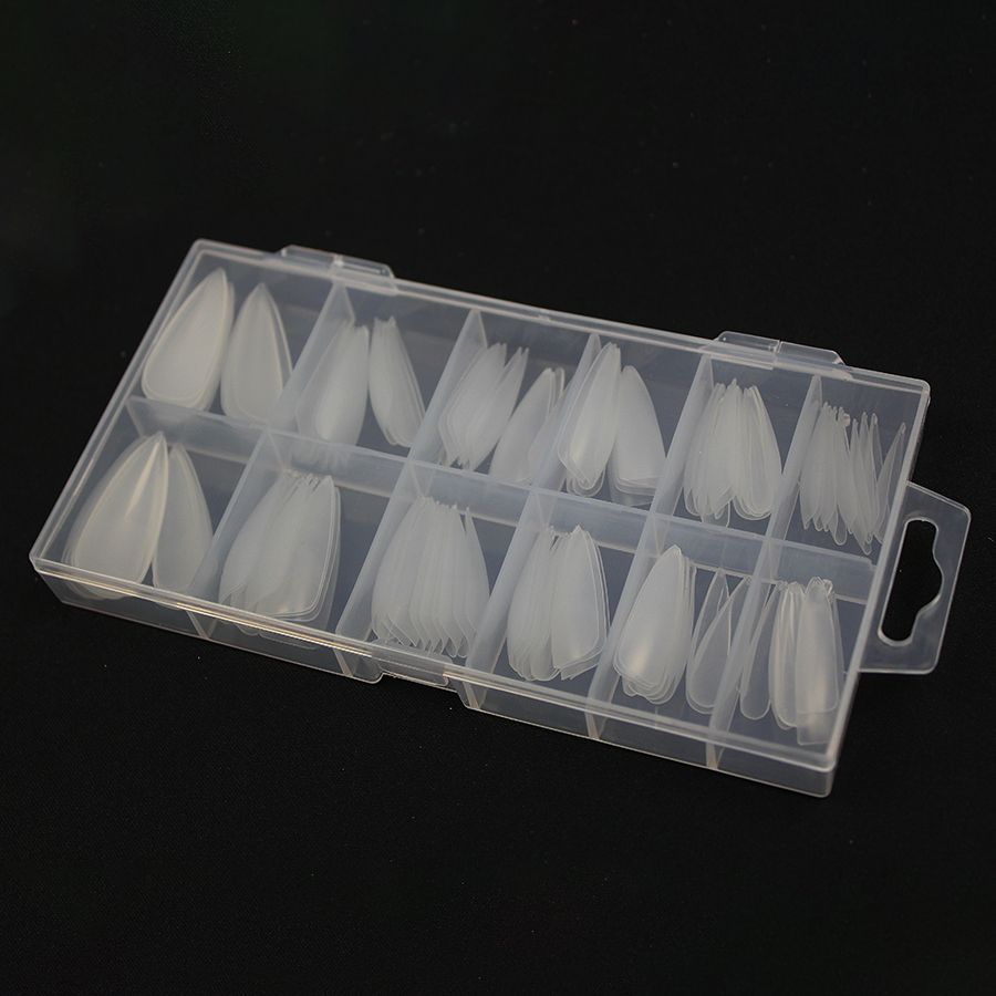 120 tips case-packed frosted sharp head nail tips