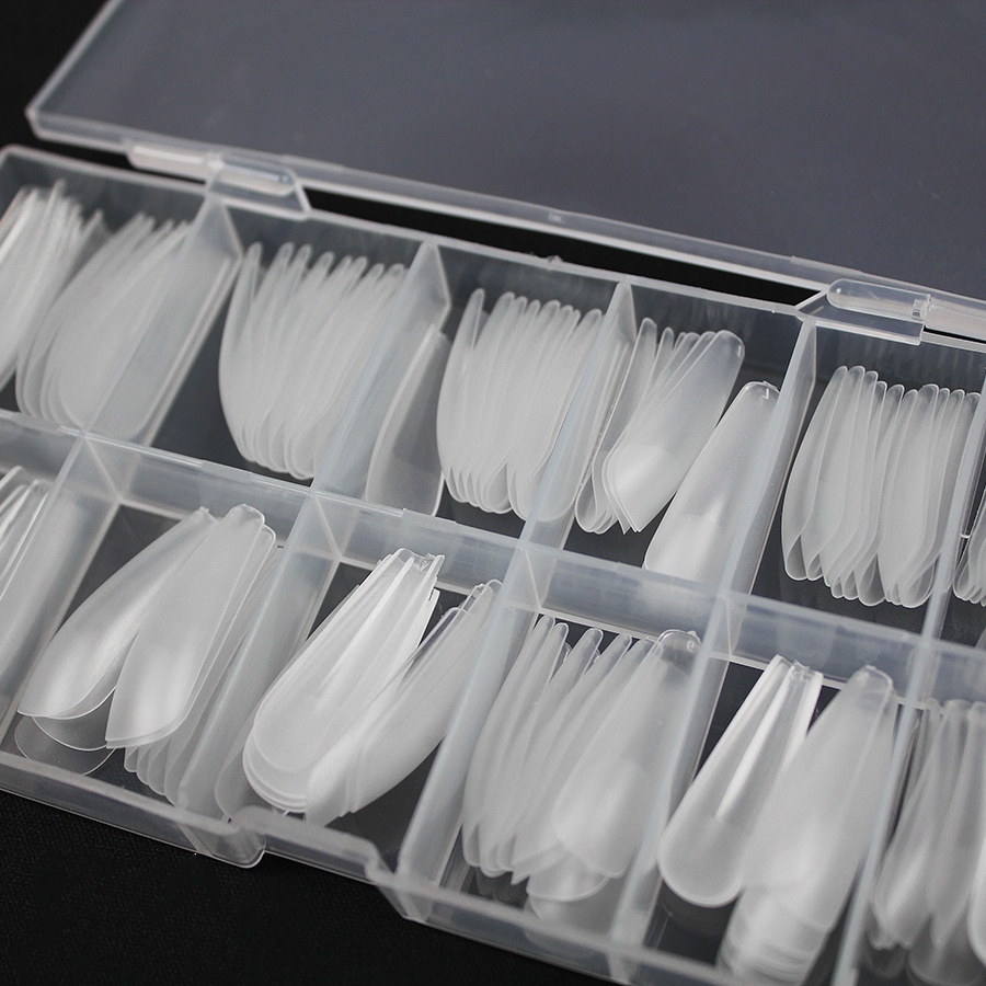 120 tips case-packed frosted flat head nail tips