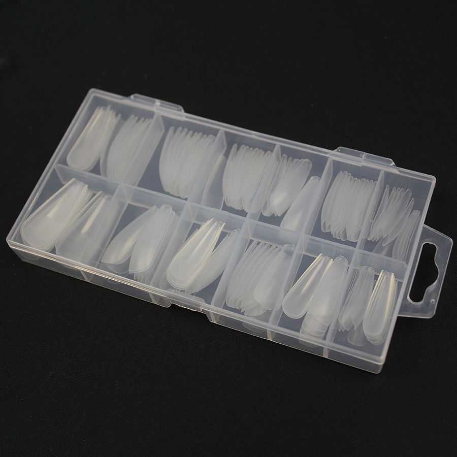 120 tips case-packed frosted flat head nail tips