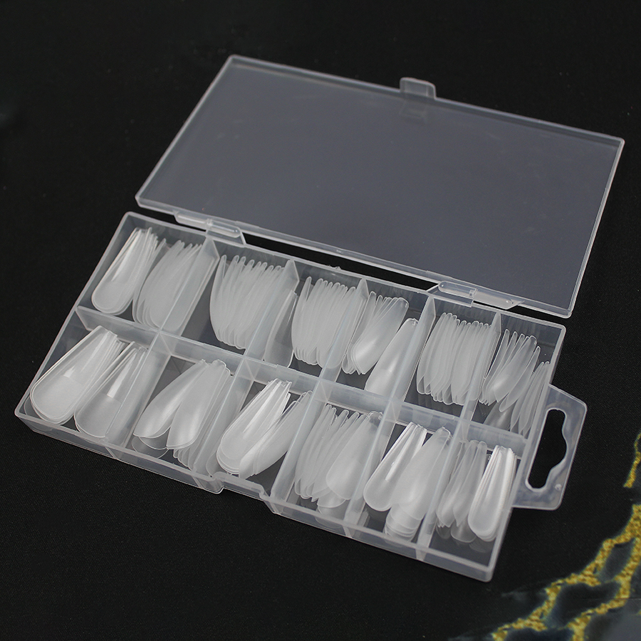 120 tips case-packed frosted flat head nail tips