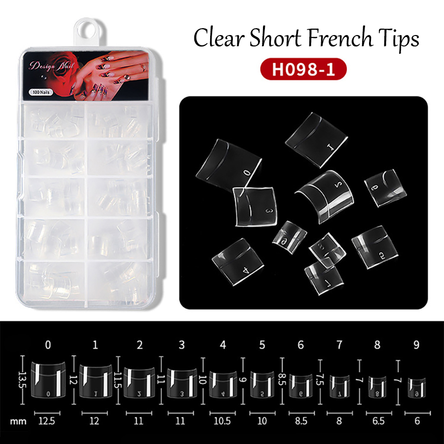 case packing short french nail tips