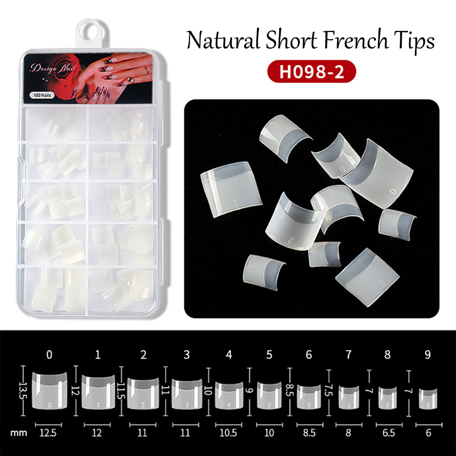 case packing short french nail tips