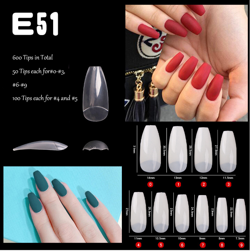 rntip-129 oval ballet semi nail tips