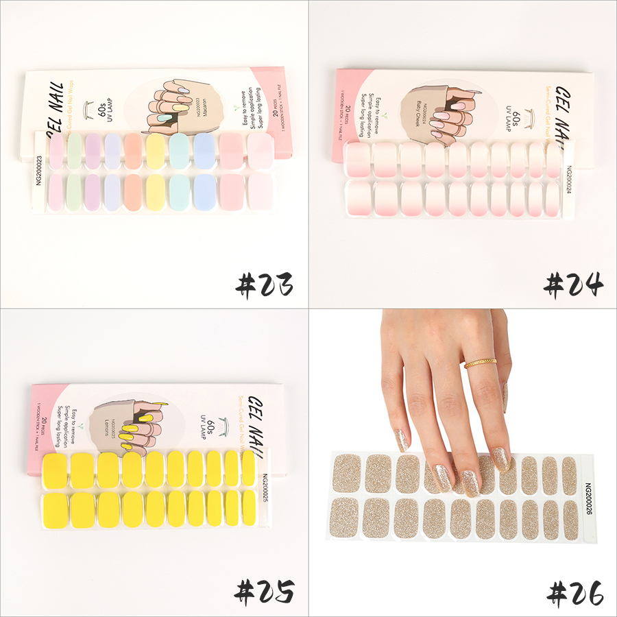 semi-cured gel nail wraps