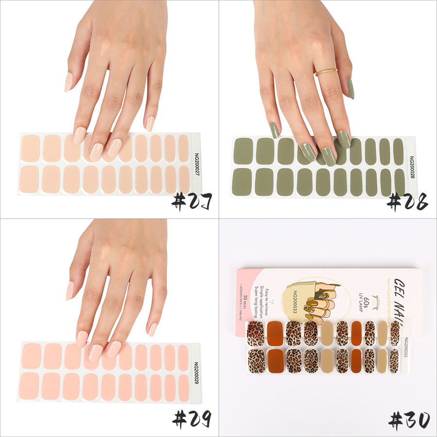 semi-cured gel nail wraps